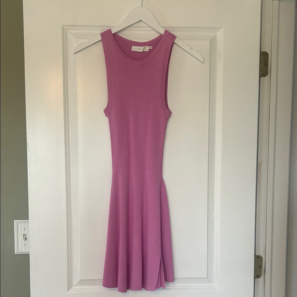 Astr The Label Sleeveless Ribbed Midi Dress in Magenta